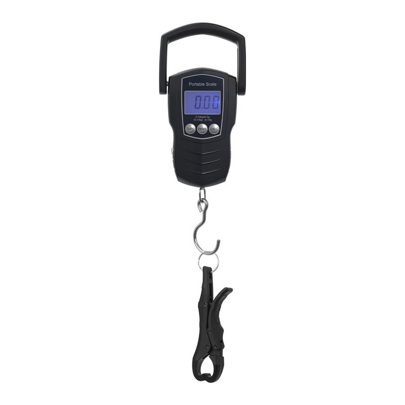 NaRener Digital Fish Scale, 75KG （165LB） Professional Fishing Scale Luggage Scale & Fish Lip Gripper Set with 5FT Tape Measure (with A Lip GRIPER) - Image 1